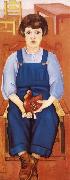 Frida Kahlo The little Girl hold a duck ornament painting